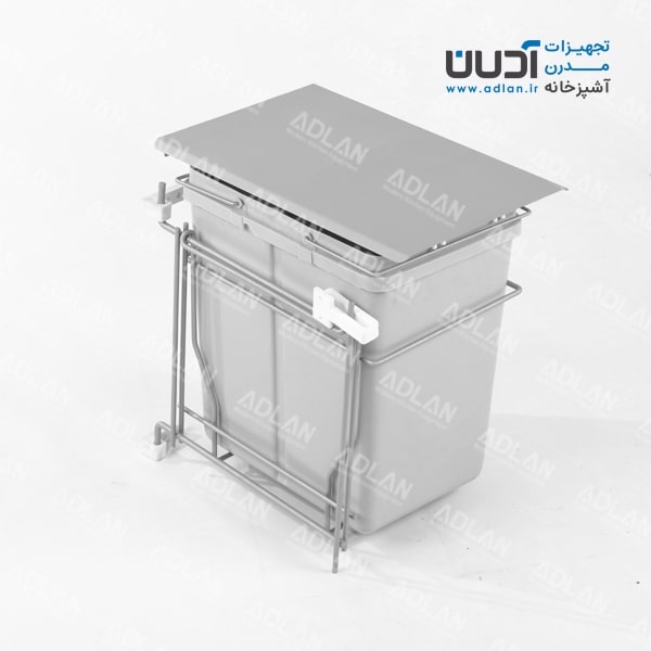 سطل زباله تک مخزنه متوسط درب باز شو (17 لیتری) - رستا